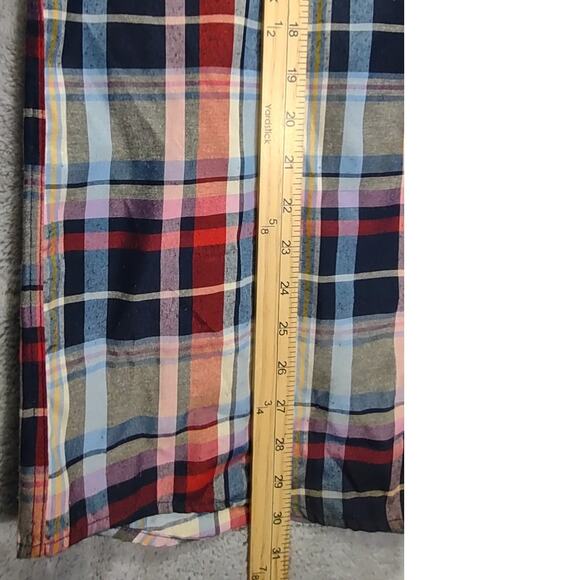 Blac Laquer Red Blue Plaid Long Sleeve Button Down Dress Shirt Heavy Duty SizeXL - Picture 4 of 7